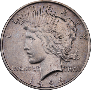 USA 1924 Silver Peace Dollar UNC