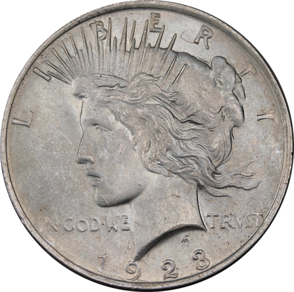 USA 1923 Silver Peace Dollar aUNC