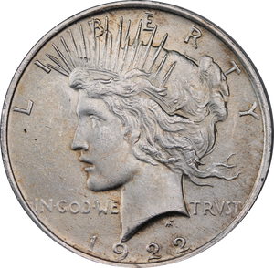USA 1922 Silver Peace Dollar aUNC