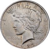 USA 1922 Silver Peace Dollar aUNC