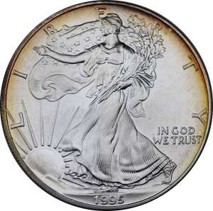 USA 1995 1oz Silver Eagle Dollar Coin
