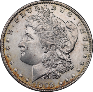 USA 1898 O Morgan Silver Dollar aUNC