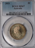 2021 $1 Mob of Roos Coin PCGS MS67