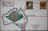 1969 Nuphil Yarralumla 50c Coin PNC with Sales Letter