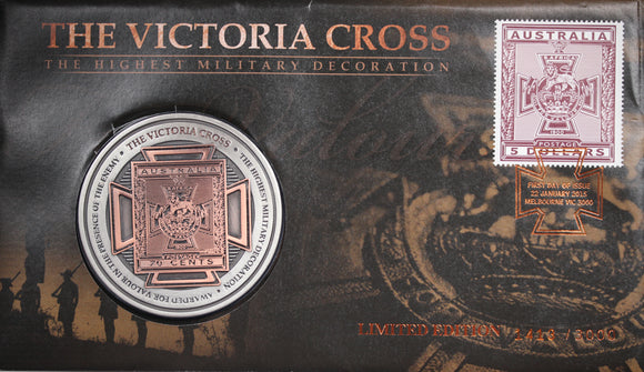 Australia 2015 The Victoria Cross Medallion Cover Limited Edition