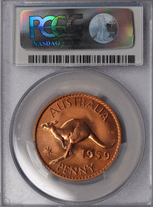 1959(p) Australian Penny Proof Coin PR66RD