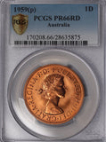 1959(p) Australian Penny Proof Coin PR66RD