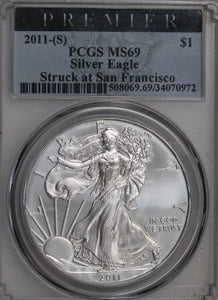 USA 2011(s) Silver Eagle PCGS MS69