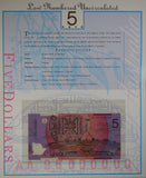1996 $5 ,10, 20, 50 Banknotes In Matching Premium Low Red Numbered NPA Folders