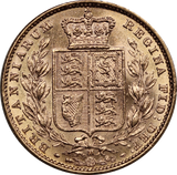 1885 Melbourne Mint Shield Gold Sovereign aUNC