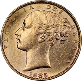 1885 Melbourne Mint Shield Gold Sovereign aUNC