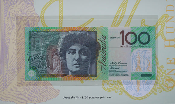 1996 $100 First Day of Issue NPA Folder