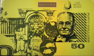 1994 $50 Uncut Vertical Pair NPA Folder