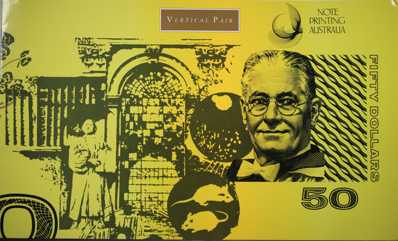 1994 $50 Uncut Vertical Pair NPA Folder