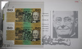 1994 $50 Uncut Vertical Pair NPA Folder