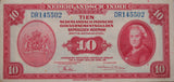 1943 Netherlands East Indies 10 Gulden - Banknote VF