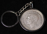 1937 Silver Australian Crown Coin in Keyring