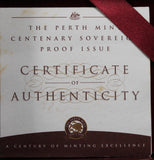 1999 Perth Mint Centenary Bi-Metal Sovereign Proof Coin