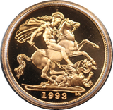 GB 1993 Gold Proof Half Sovereign Coin