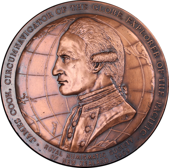 New Zealand Bicentenary of James Cook's Voyage 1769-1969 Medallion
