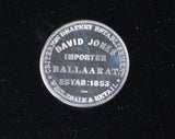 David Jones Criterion Drapery Penny Token Replica in Sterling Silver