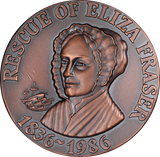 1836-1986 Rescue Of Eliza Fraser Bronze Medal