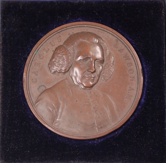 1847 Bronze Manchester Grammar Schools Headmaster Charles Lawson Medal in Presentation Box