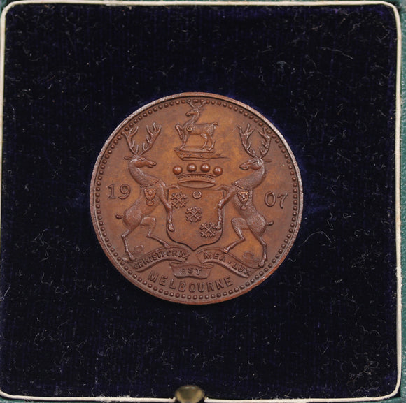 1907 Melbourne First Exhibition of Women’s Work Bronze Medal in Presentation Box