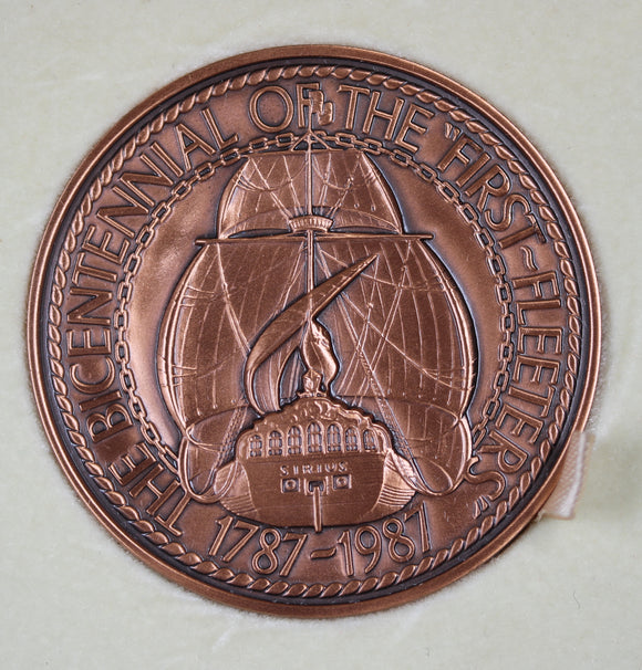 1987 First Fleet Bicentennial Bronze Medal