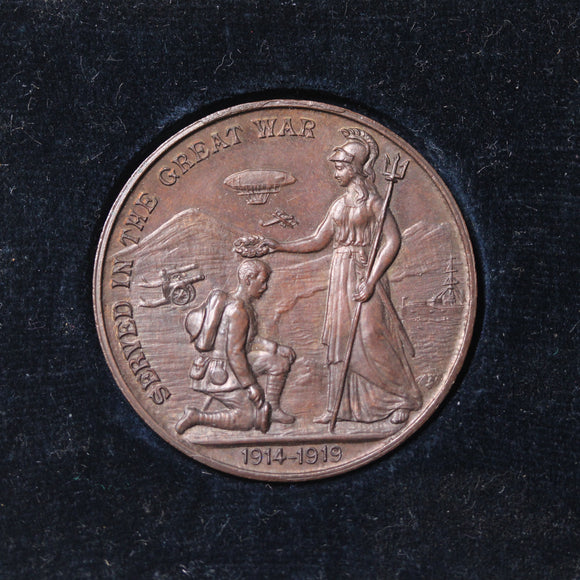 GB WWI Gratitude Medal in Bronze Presented by the Citizens of Lincoln