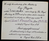 1982 Enzo Plazzotta "Leonardo" Bronze Plaque Limited #13 of 100