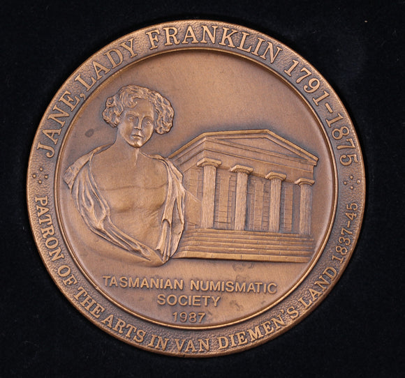 19882 Tasmanian Numismatic Society John and Jane Franklin Medallion