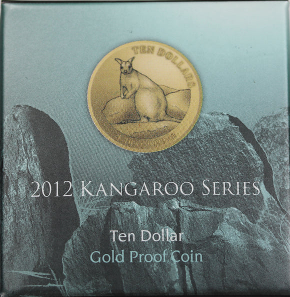 2012 $10 Kangaroo Rock Wallaby 1/10oz Gold Proof Coin