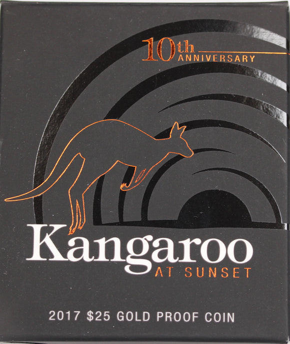 2017 Kangaroo at Sunset 1/5oz Gold Proof Coin
