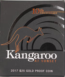2017 Kangaroo at Sunset 1/5oz Gold Proof Coin