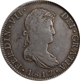 Mexico 1817 Silver 8 Reales - Ferdinand VII aVF