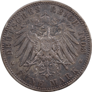 GERMANY ドイツ バーデン フリードリヒ2世（1907~18） 5Mark 1913 5