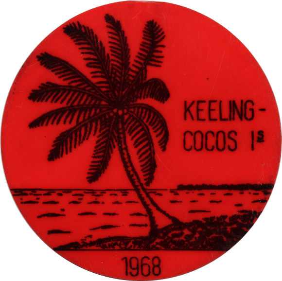 Keeling-Cocos Islands 1968 Plastic 10 Rupee Token Uncirculated