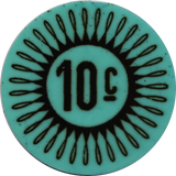 Keeling-Cocos Islands 1968 Plastic 10 Cent Token Uncirculated