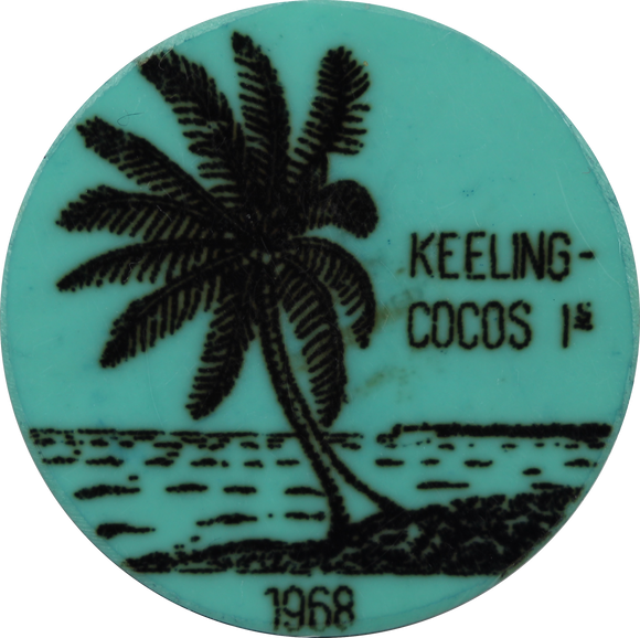 Keeling-Cocos Islands 1968 Plastic 10 Cent Token Uncirculated
