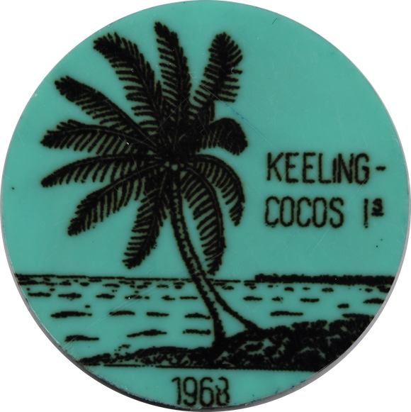 Keeling-Cocos Islands 1968 Plastic 25 Cent Token Uncirculated