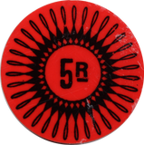 Keeling-Cocos Islands 1968 Plastic 5 Rupee Token Uncirculated