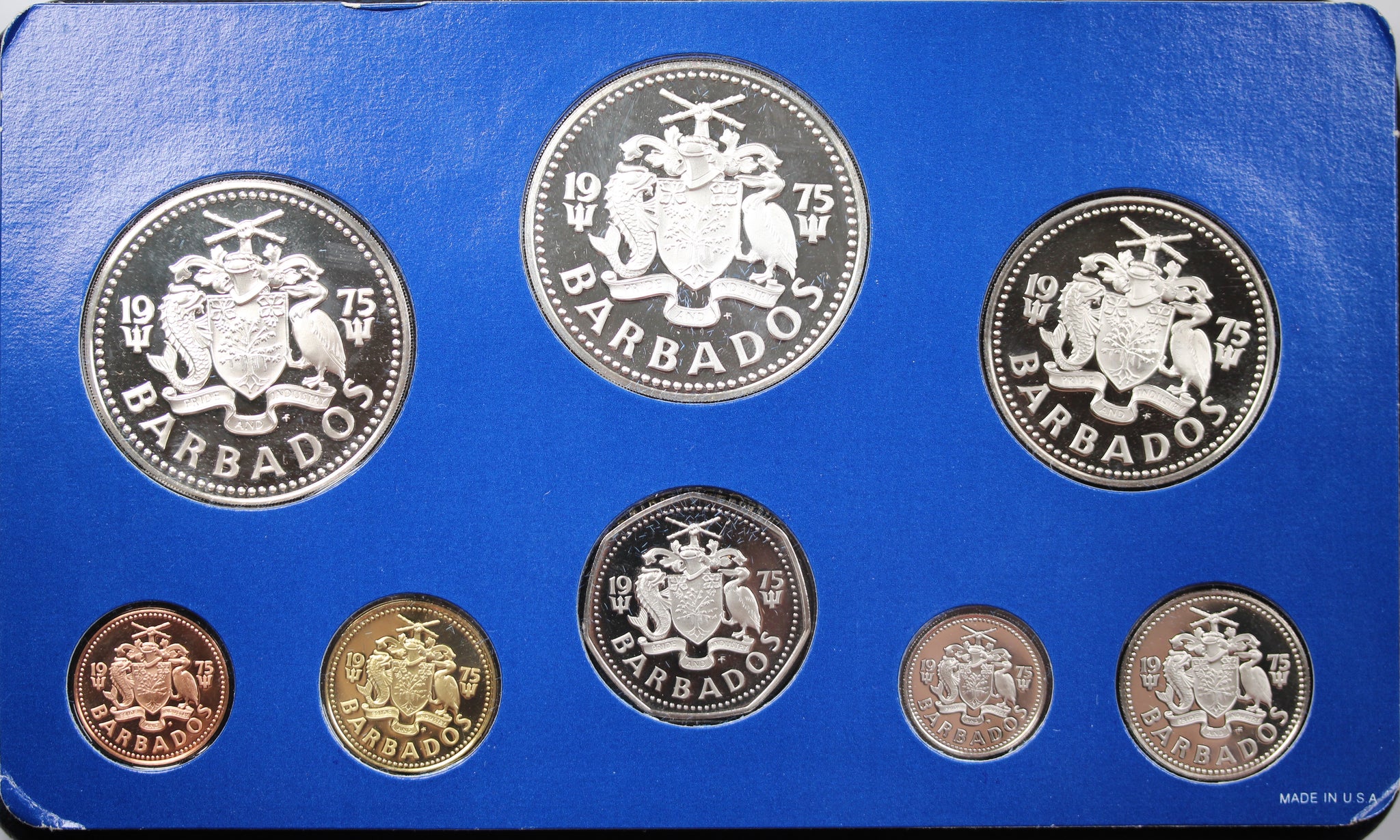 バルバドス　プルーフセット　1975 1975 Barbados Proof Set – Thompsons Coins