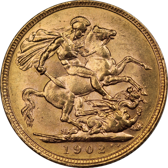 1902 Melbourne Mint Gold Sovereign gEF