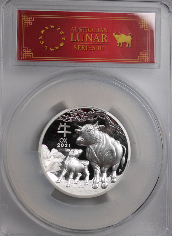 2021 Year of the Ox 5oz Silver Proof High Relief Coin PR70DCAM First Strike