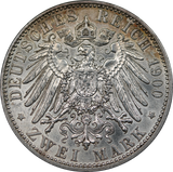1900 German States, Prussia Wilhelm II 2 Mark aUNC