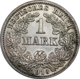 1913 Germany Wilhelm II 1 Mark aUNC