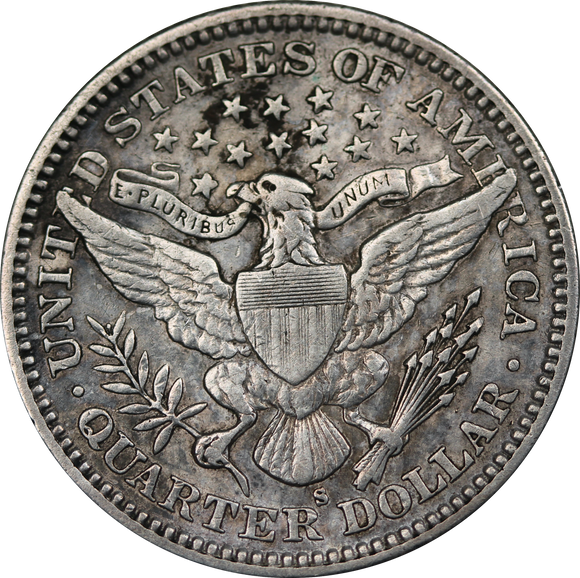 1905S USA Barber Quarter EF