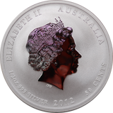 2012 Year of the Dragon Red Coloured 50c 1/2oz Silver Coin