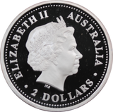 1999 Silver 2oz Kookaburra Glamour Coin 1932 Florin Privy Mark